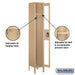 Salsbury 12" Wide Single Tier See-Through Metal Locker - 1 Wide - 6 Feet High - 12 Inches Deep - Tan - Unassembled - Sweatfully