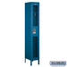 Salsbury 12" Wide Single Tier See-Through Metal Locker - 1 Wide - 6 Feet High - 15 Inches Deep - Blue - Unassembled - Sweatfully