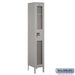 Salsbury 12" Wide Single Tier See-Through Metal Locker - 1 Wide - 6 Feet High - 15 Inches Deep - Gray - Assembled - Sweatfully