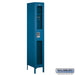 Salsbury 12" Wide Single Tier See-Through Metal Locker - 1 Wide - 6 Feet High - 18 Inches Deep - Blue - Assembled - Sweatfully