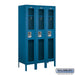 Salsbury 12" Wide Single Tier See-Through Metal Locker - 3 Wide - 5 Feet High - 15 Inches Deep - Blue - Assembled - Sweatfully