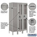 Salsbury 12" Wide Single Tier See-Through Metal Locker - 3 Wide - 5 Feet High - 15 Inches Deep - Gray - Unassembled - Sweatfully
