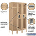 Salsbury 12" Wide Single Tier See-Through Metal Locker - 3 Wide - 5 Feet High - 15 Inches Deep - Tan - Assembled - Sweatfully