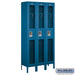 Salsbury 12" Wide Single Tier See-Through Metal Locker - 3 Wide - 6 Feet High - 12 Inches Deep - Blue - Unassembled - Sweatfully