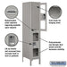Salsbury 12" Wide Double Tier See-Through Metal Locker - 1 Wide - 5 Feet High - 18 Inches Deep - Gray - Assembled - Sweatfully