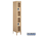 Salsbury 12" Wide Double Tier See-Through Metal Locker - 1 Wide - 6 Feet High - 18 Inches Deep - Tan - Unassembled - Sweatfully