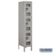 Salsbury 12" Wide Triple Tier See-Through Metal Locker - 1 Wide - 5 Feet High - 15 Inches Deep - Gray - Assembled - Sweatfully