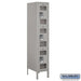 Salsbury 12" Wide Triple Tier See-Through Metal Locker - 1 Wide - 5 Feet High - 18 Inches Deep - Gray - Unassembled - Sweatfully