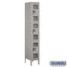 Salsbury 12" Wide Triple Tier See-Through Metal Locker - 1 Wide - 6 Feet High - 15 Inches Deep - Gray - Unassembled - Sweatfully
