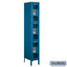 Salsbury 12" Wide Triple Tier See-Through Metal Locker - 1 Wide - 6 Feet High - 18 Inches Deep - Blue - Unassembled - Sweatfully