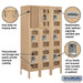 Salsbury 12" Wide Triple Tier See-Through Metal Locker - 3 Wide - 5 Feet High - 15 Inches Deep - Tan - Assembled - Sweatfully