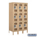 Salsbury 12" Wide Triple Tier See-Through Metal Locker - 3 Wide - 5 Feet High - 18 Inches Deep - Tan - Unassembled - Sweatfully