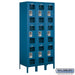 Salsbury 12" Wide Triple Tier See-Through Metal Locker - 3 Wide - 6 Feet High - 18 Inches Deep - Blue - Unassembled - Sweatfully