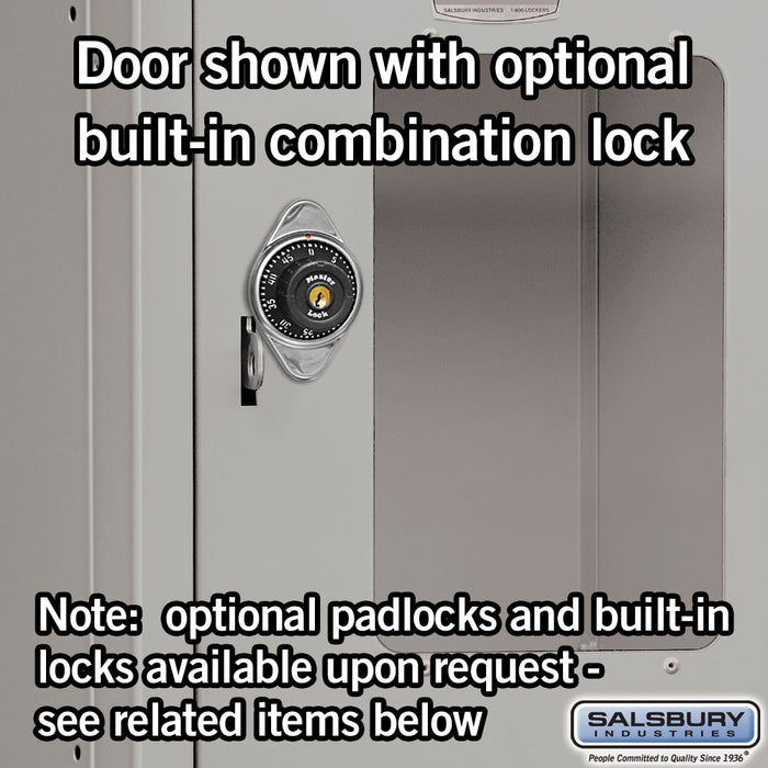 Salsbury 12" Wide Four Tier See-Through Metal Locker - 1 Wide - 5 Feet High - 12 Inches Deep - Gray - Assembled - Sweatfully