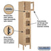 Salsbury 12" Wide Five Tier Box Style See-Through Metal Locker - 1 Wide - 5 Feet High - 12 Inches Deep - Tan - Assembled - Sweatfully