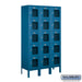 Salsbury 12" Wide Five Tier Box Style See-Through Metal Locker - 3 Wide - 5 Feet High - 12 Inches Deep - Blue - Unassembled - Sweatfully