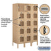 Salsbury 12" Wide Five Tier Box Style See-Through Metal Locker - 3 Wide - 5 Feet High - 15 Inches Deep - Tan - Unassembled - Sweatfully