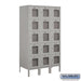 Salsbury 12" Wide Five Tier Box Style See-Through Metal Locker - 3 Wide - 5 Feet High - 18 Inches Deep - Gray - Unassembled - Sweatfully