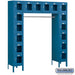 Salsbury 12" Wide Six Tier Box Style Bridge See-Through Metal Locker - 16 Box - 18 Inches Deep - Blue - Assembled - Sweatfully