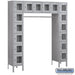 Salsbury 12" Wide Six Tier Box Style Bridge See-Through Metal Locker - 16 Box - 18 Inches Deep - Gray - Unassembled - Sweatfully