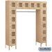 Salsbury 12" Wide Six Tier Box Style Bridge See-Through Metal Locker - 16 Box - 18 Inches Deep - Tan - Assembled - Sweatfully