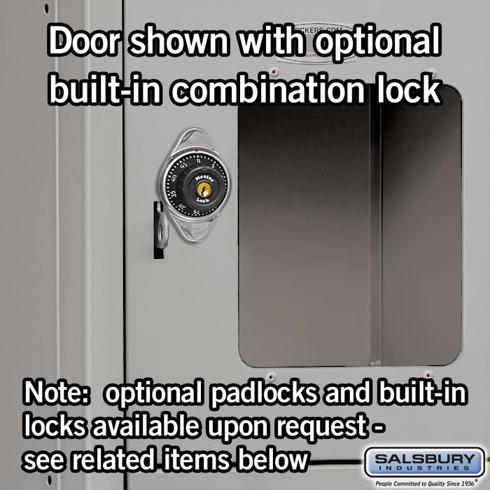 Salsbury 12" Wide Six Tier Box Style See-Through Metal Locker - 1 Wide - 6 Feet High - 15 Inches Deep - Gray - Unassembled - Sweatfully