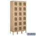 Salsbury 12" Wide Six Tier Box Style See-Through Metal Locker - 3 Wide - 6 Feet High - 12 Inches Deep - Tan - Unassembled - Sweatfully