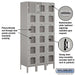 Salsbury 12" Wide Six Tier Box Style See-Through Metal Locker - 3 Wide - 6 Feet High - 15 Inches Deep - Gray - Assembled - Sweatfully