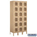 Salsbury 12" Wide Six Tier Box Style See-Through Metal Locker - 3 Wide - 6 Feet High - 15 Inches Deep - Tan - Unassembled - Sweatfully