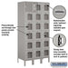 Salsbury 12" Wide Six Tier Box Style See-Through Metal Locker - 3 Wide - 6 Feet High - 18 Inches Deep - Gray - Assembled - Sweatfully