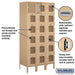 Salsbury 12" Wide Six Tier Box Style See-Through Metal Locker - 3 Wide - 6 Feet High - 18 Inches Deep - Tan - Unassembled - Sweatfully