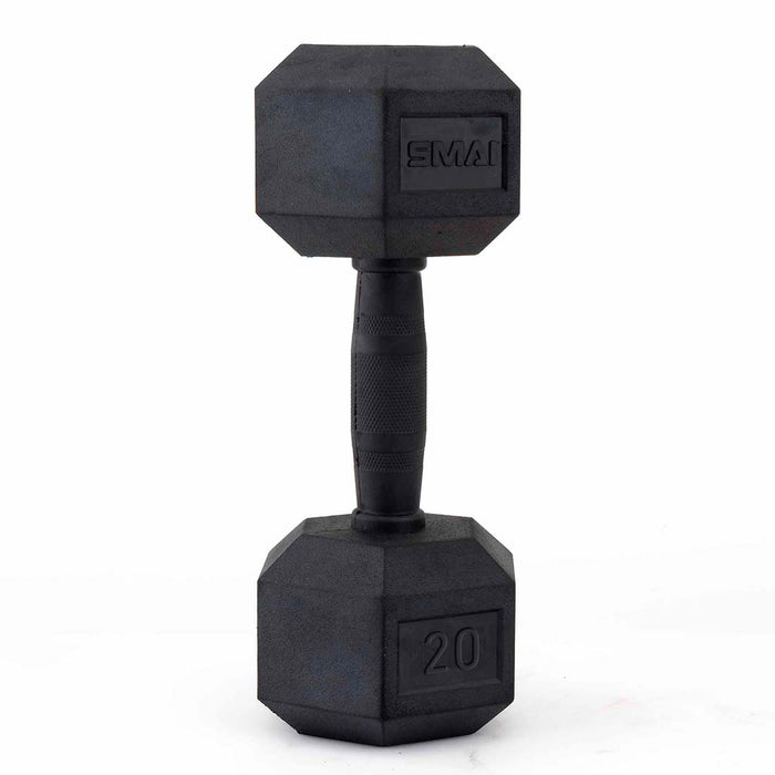 Rubber Hex Dumbbells (Pair) - Sweatfully