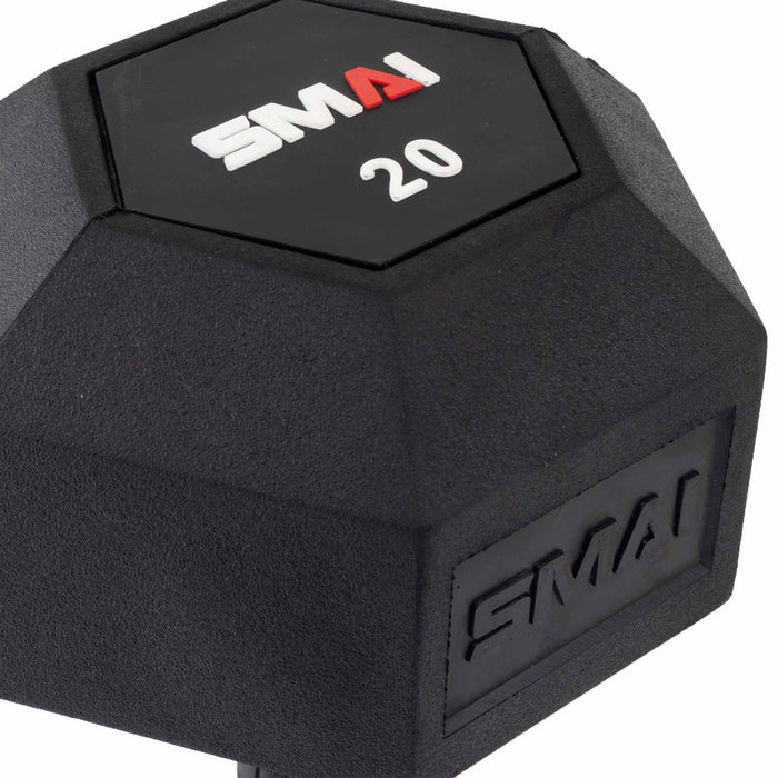 Rubber Hex Dumbbells (Pair) - Sweatfully