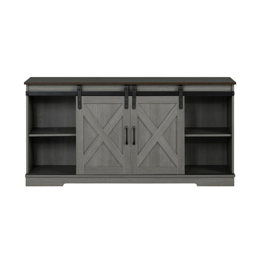 Eira Farmhouse 56-inch TV Stand with Storage Cabinet and Cable Holes, Entertainment Center Console for Living Room, Bedroom - Sweatfully
