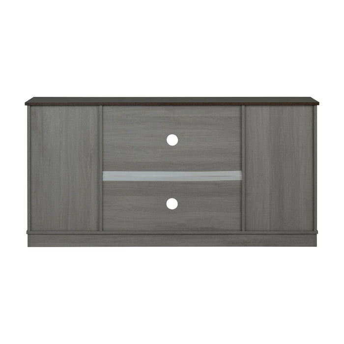 Eira Farmhouse 56-inch TV Stand with Storage Cabinet and Cable Holes, Entertainment Center Console for Living Room, Bedroom - Sweatfully