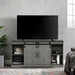 Eira Farmhouse 56-inch TV Stand with Storage Cabinet and Cable Holes, Entertainment Center Console for Living Room, Bedroom - Sweatfully