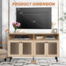 Evans 56 Inch Mid-Century Modern TV Stand with Open Shelves and Cabinets for Living Room, Bedroom - Sweatfully