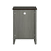 Furniture of America Farmhouse Grey 16-inch Side Table with Barn Door and Open Shelf - Sweatfully