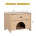 Travis Modern Natural 22-inch Side Table with Pet-Friendly Nook - Sweatfully