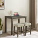 1 Traditional Breakfast Dining Table Set with 2 Stools for Apartment - Sweatfully