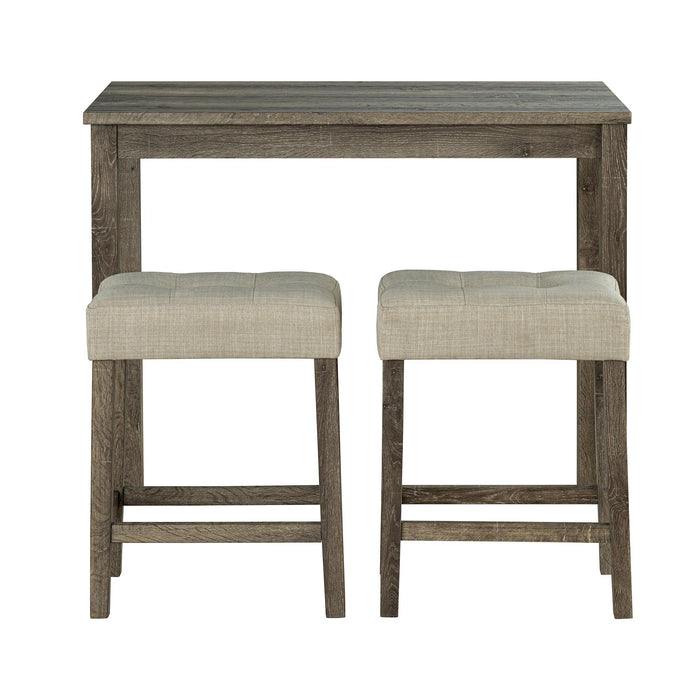 1 Traditional Breakfast Dining Table Set with 2 Stools for Apartment - Sweatfully