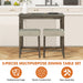 1 Traditional Breakfast Dining Table Set with 2 Stools for Apartment - Sweatfully