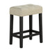 48" Modern Breakfast 1 Dining Table Set with 2 Stools for Apartment, Travertine Table Top - Sweatfully