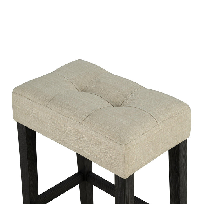 48" Modern Breakfast 1 Dining Table Set with 2 Stools for Apartment, Travertine Table Top - Sweatfully