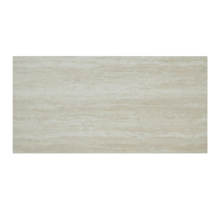 48" Modern Breakfast 1 Dining Table Set with 2 Stools for Apartment, Travertine Table Top - Sweatfully