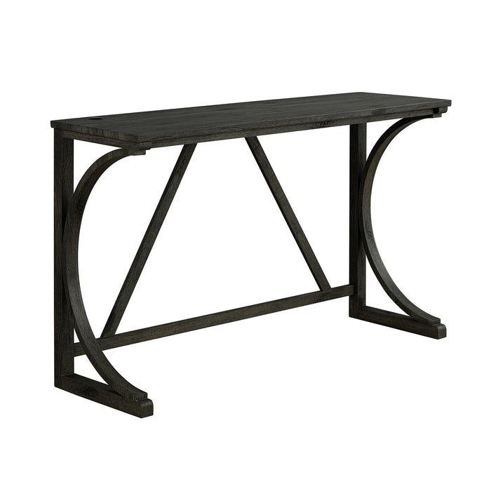 59" Rustic Dining&Bar Table Set with 3 Stools for Apartment, USB-A & USB-C Charging Ports - Sweatfully