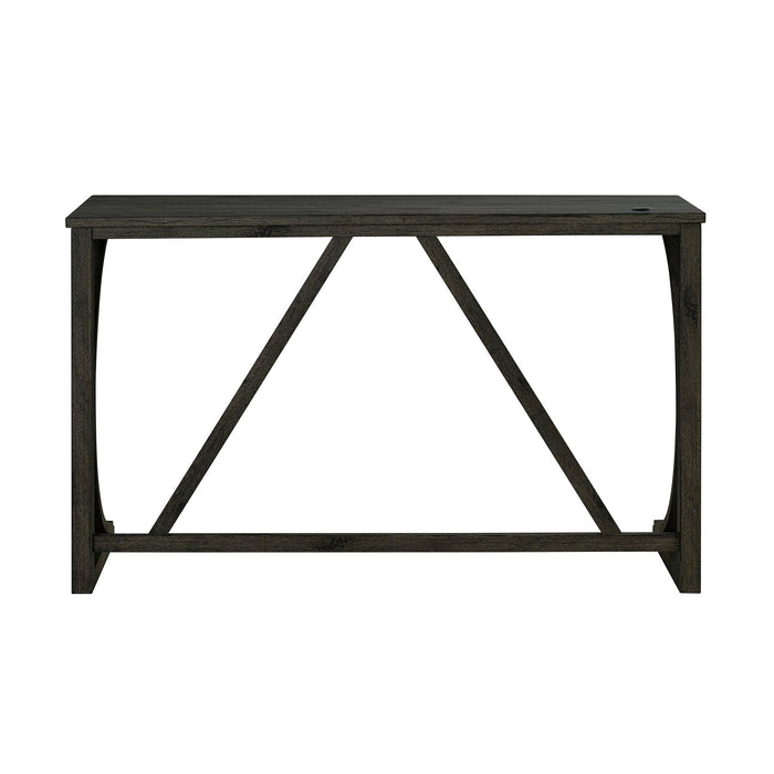 59" Rustic Dining&Bar Table Set with 3 Stools for Apartment, USB-A & USB-C Charging Ports - Sweatfully
