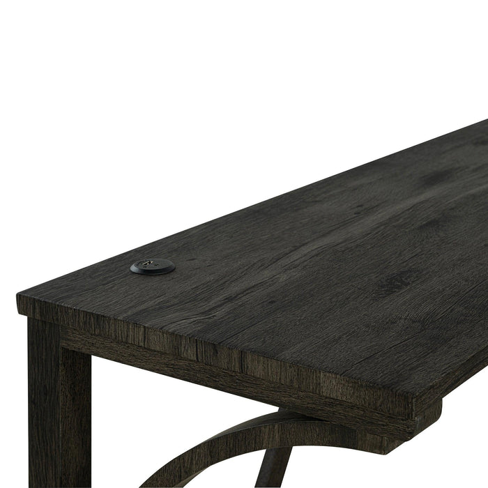 59" Rustic Dining&Bar Table Set with 3 Stools for Apartment, USB-A & USB-C Charging Ports - Sweatfully