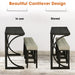 59" Rustic Dining&Bar Table Set with 3 Stools for Apartment, USB-A & USB-C Charging Ports - Sweatfully