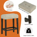 59" Rustic Dining&Bar Table Set with 3 Stools for Apartment, USB-A & USB-C Charging Ports - Sweatfully